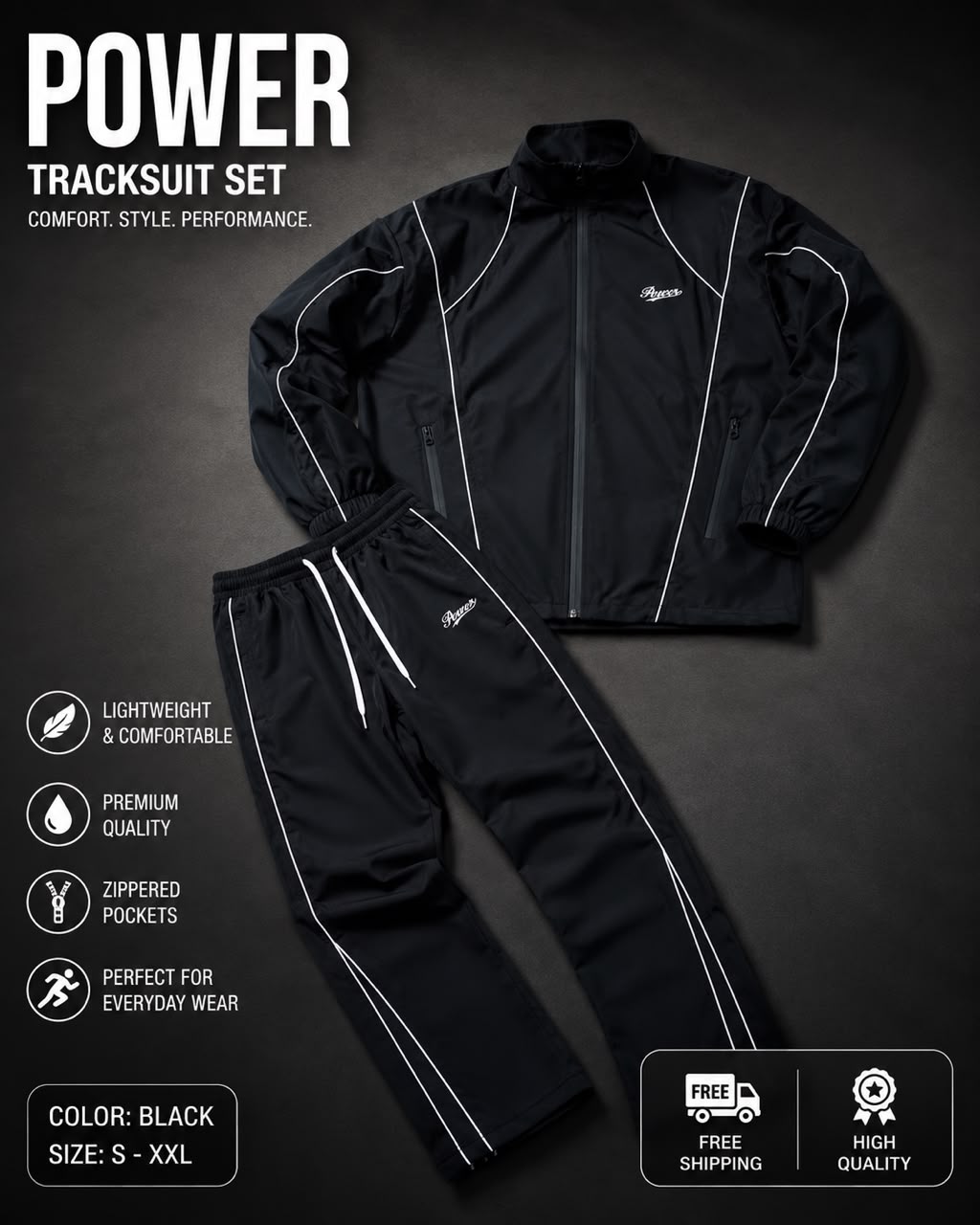 Ensemble Survêtement Power - Veste & Pantalon