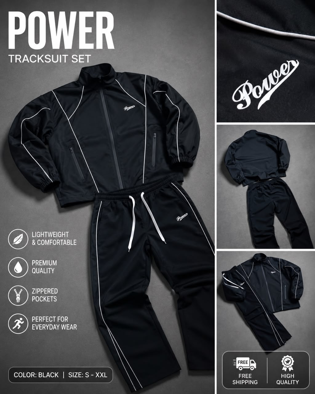 Ensemble Survêtement Power - Veste & Pantalon