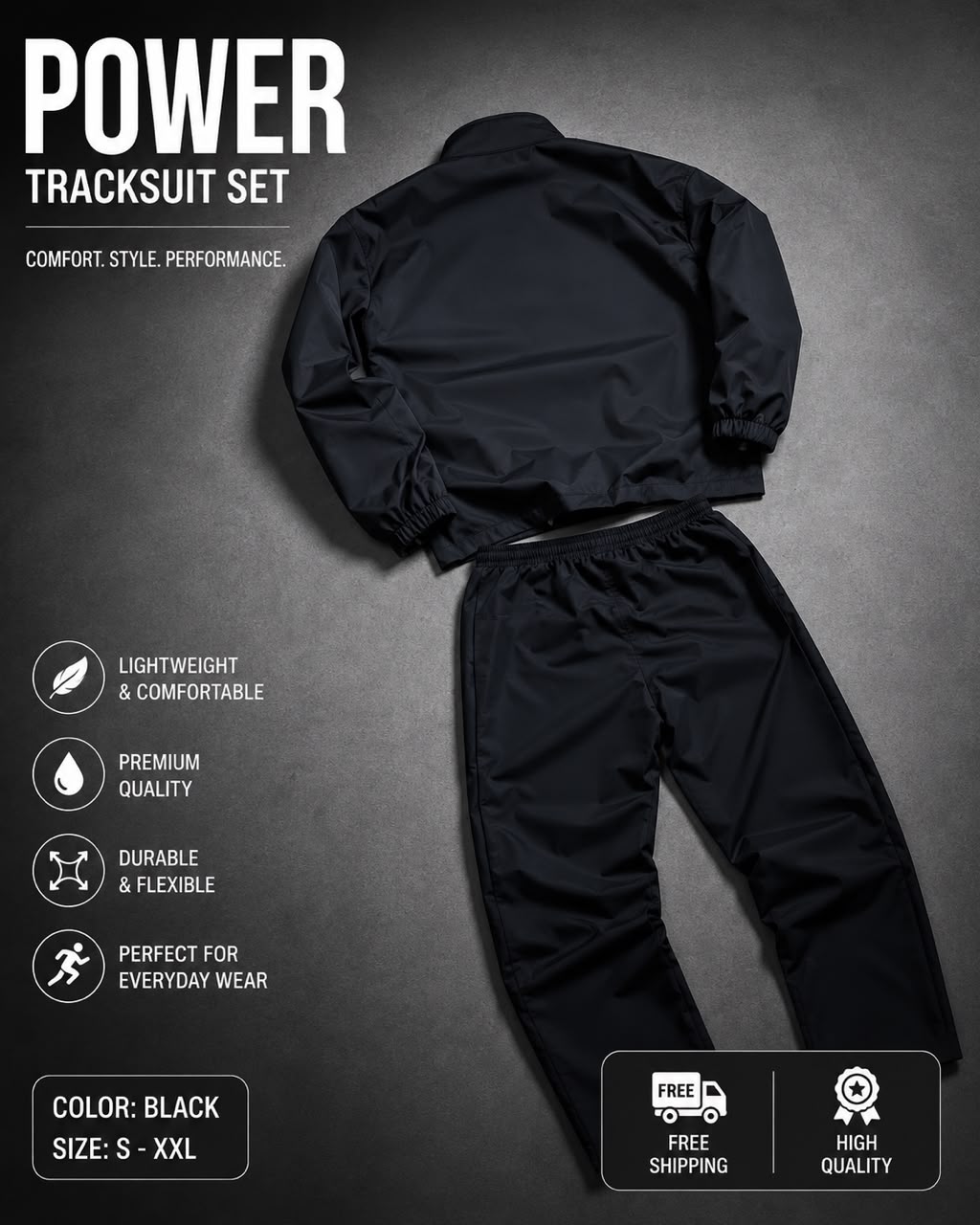 Ensemble Survêtement Power - Veste & Pantalon